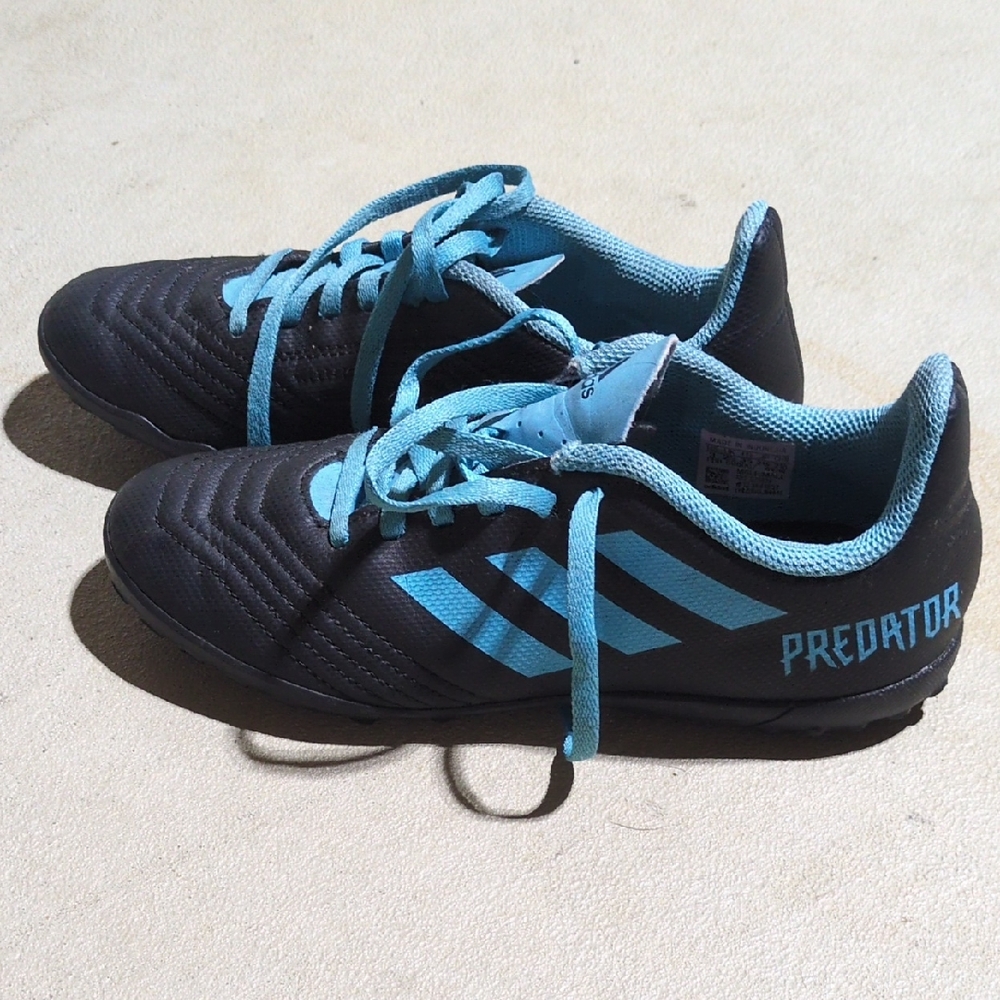 Adidas Predator Black with Light Blue Accents